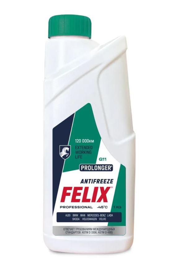 Антифриз Felix Prolonger-45 (G11) зеленый 1л